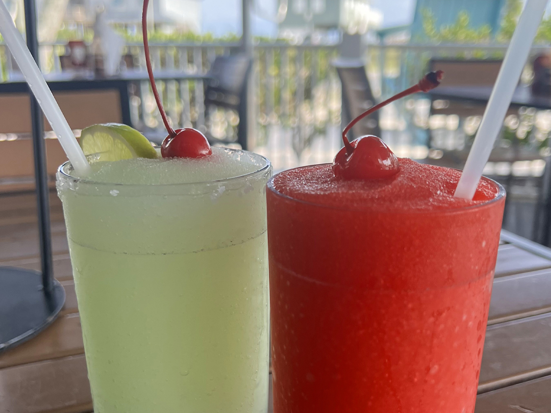 Frozen Margarita and Strawberry Daiquiri from Shrimp Basket